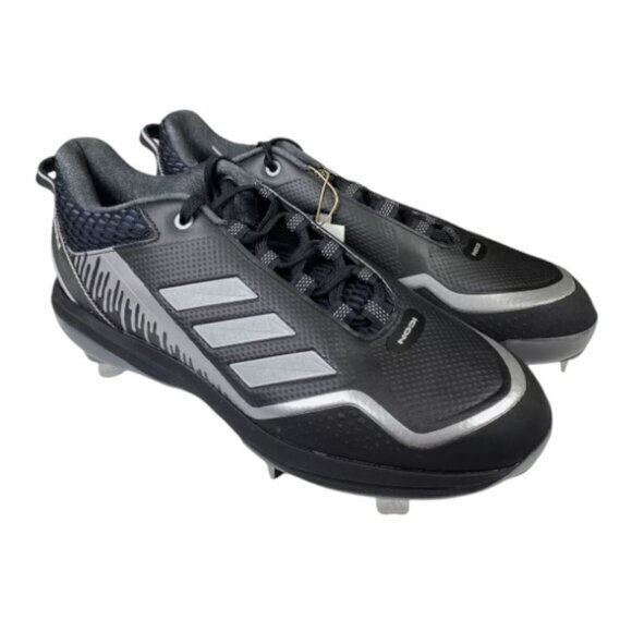 Adidas Icon 7 Dripped Out Metal Baseball Cleats Black Men's 10 New with Tags - Picture 10 of 12